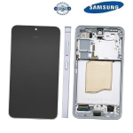 TOUCH SCREEN SCHERMO ORIGINALE SERVICE PACK PER SAMSUNG GALAXY S25 5G S931B BLU / ICY BLUE CON FRAME VETRO LCD DISPLAY GH82-36329C