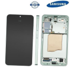 TOUCH SCREEN SCHERMO ORIGINALE SERVICE PACK PER SAMSUNG GALAXY S25 5G S931B VERDE / MINT GREEN CON FRAME VETRO LCD DISPLAY GH82-36329B