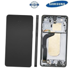 TOUCH SCREEN SCHERMO ORIGINALE SERVICE PACK PER SAMSUNG GALAXY S25 EDGE 5G S937B NERO / TITANIUM JET BLACK CON FRAME VETRO LCD DISPLAY GH82-37224C