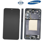 TOUCH SCREEN SCHERMO ORIGINALE SERVICE PACK PER SAMSUNG GALAXY S25+ PLUS 5G S936B BLU NERO CON FRAME VETRO LCD DISPLAY GH82-36368E