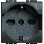 PRESA UNEL E BIPASSO 10/16A BTICINO LIVING LIGHT - ANTRACITE