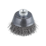 WOLFCRAFT SPAZZOLA A TAZZA CON FILO D'ACCIAIO Ø65 - CONNETTORE FILETTATO M10