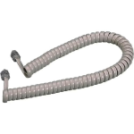 PROLUNGA TELEFONICA 2,4MT CAVO ESTENSIBILE A 4 CONDUTTORI - 2 PLUG 4/4 C - COLORE BIANCO