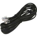 PROLUNGA TELEFONICA 3MT CAVO A 4 CONDUTTORI - 2 PLUG 6/4 C - COLORE NERO