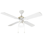 PERENZ VENTILATORE METALLO FINITURA BIANCO, 4 PALE.