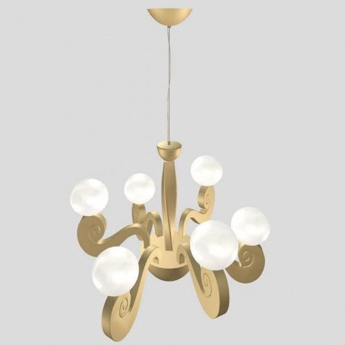 LAMPADARIO A SOSPENSIONE BOTERO 6 LUCI D.85 BIANCO OPACO