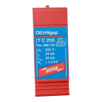 SCARICATORE UNIPOLARE DI SOVRATENSIONE INNESTO TC 255