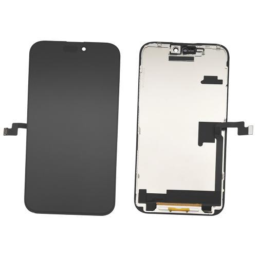 DISPLAY LCD COF FHD INCELL PER APPLE IPHONE 16 PRO MAX TOUCH SCREEN VETRO SCHERMO FRAME NERO(IC INTERCAMBIABILE)