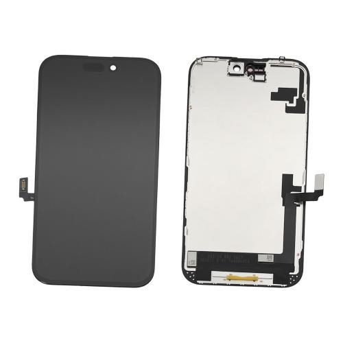 DISPLAY LCD COF FHD INCELL PER APPLE IPHONE 16 TOUCH SCREEN VETRO SCHERMO FRAME NERO(IC INTERCAMBIABILE)