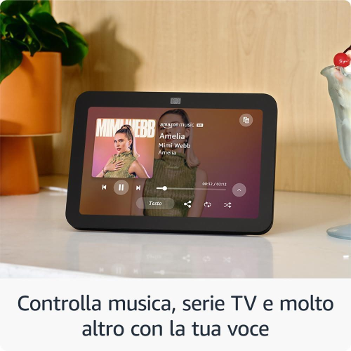AMAZON Echo Show 8 (3ª gen.) Antracite Schermo touch intelligente HD con audio spaziale