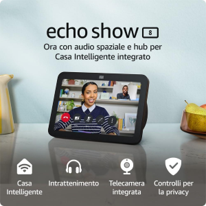 AMAZON Echo Show 8 (3ª gen.) Antracite Schermo touch intelligente HD con audio spaziale
