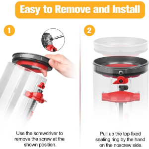 Contenitore Top Fisso Anello Di Tenuta Di Ricambi per Dyson V11 V15 Guarnizione