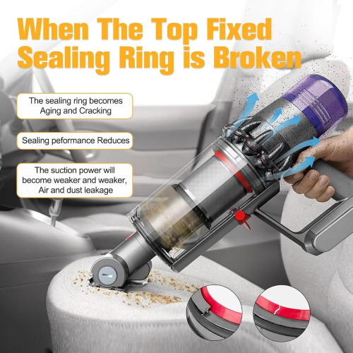 Contenitore Top Fisso Anello Di Tenuta Di Ricambi per Dyson V11 V15 Guarnizione