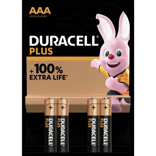DURACELL BLISTER 4 BATTERIE MINI STILO PLUS POWER AAA