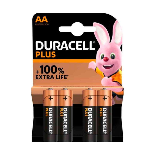 DURACELL BLISTER 4 BATTERIE STILO PLUS POWER AA LR6
