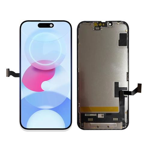 DISPLAY LCD DD HARD OLED PER APPLE IPHONE 16 TOUCH SCREEN VETRO SCHERMO FRAME NERO