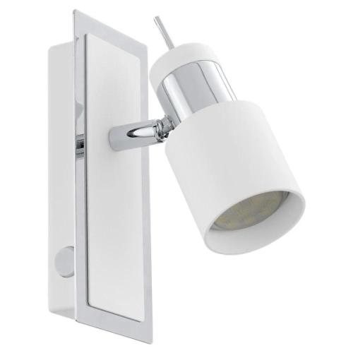 DAVIDA - FARETTO 16,5CM X 7CM 1X5W GU10-LED ACCIAIO\BIANCO (PRODOTTO ESPOSIZIONE)