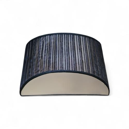 APPLIQUE MEZZALUNA CON RIGHE NERA 1 LUCE E27