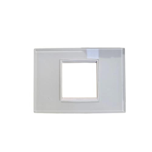 VIMAR EIKON - PLACCA CLASSIC 2M CENTRALI BIANCO ICE