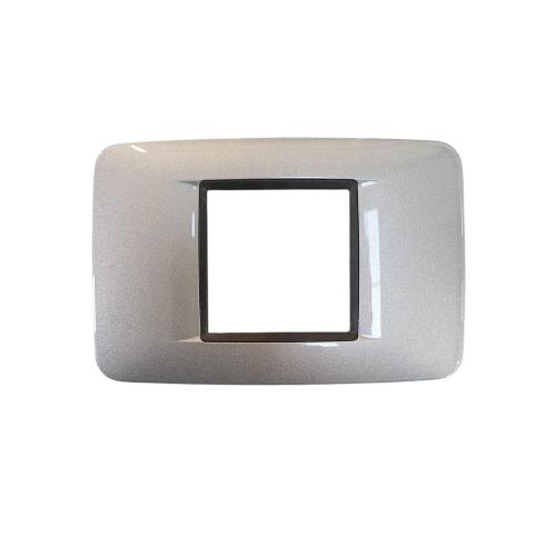 PLACCA ROUND 2M CENTRALI ARGENTO METAL