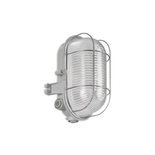 TARTARUGA OVALE CON GABBIA 3 ENTRATE 170 MM E27 GRIGIO