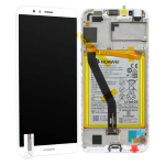 TOUCH SCREEN SCHERMO ORIGINALE PER HUAWEI Y6 2018 ATU-L11 L21 / HONOR 7A AUM-L29 AUM-L41 BIANCO VETRO LCD DISPLAY SERVICE PACK CON BATTERIA