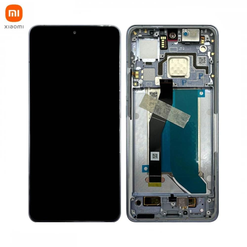 TOUCH SCREEN LCD SCHERMO ORIGINALE SERVICE PACK PER XIAOMI 14T PRO 5G 2024 BLU / TITAN BLUE CON FRAME VETRO DISPLAY 56001700N1200