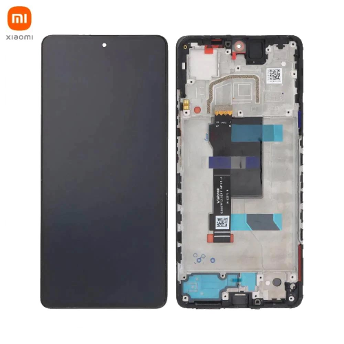 TOUCH SCREEN LCD SCHERMO ORIGINALE SERVICE PACK PER XIAOMI REDMI NOTE 12 PRO 5G / POCO X5 PRO 5G 2022 BLACK NERO VETRO DISPLAY CON FRAME 5600010M1600
