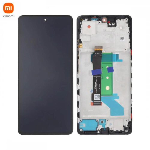 TOUCH SCREEN LCD SCHERMO ORIGINALE SERVICE PACK PER XIAOMI REDMI NOTE 12 PRO+ PLUS 5G 2022 BLACK NERO VETRO DISPLAY CON FRAME 560001M16U00