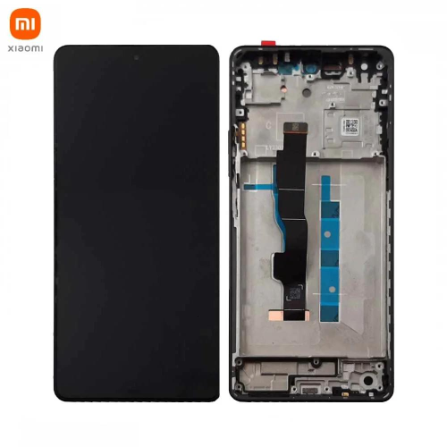TOUCH SCREEN LCD SCHERMO ORIGINALE SERVICE PACK PER XIAOMI REDMI NOTE 13 5G 2024 BLACK NERO TARNISH VETRO DISPLAY CON FRAME 5600020N1700