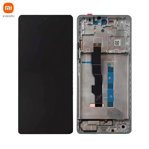 TOUCH SCREEN LCD SCHERMO ORIGINALE SERVICE PACK PER XIAOMI REDMI NOTE 13 5G 2024 VERDE OCEAN TEAL VETRO DISPLAY CON FRAME 5600030N1700