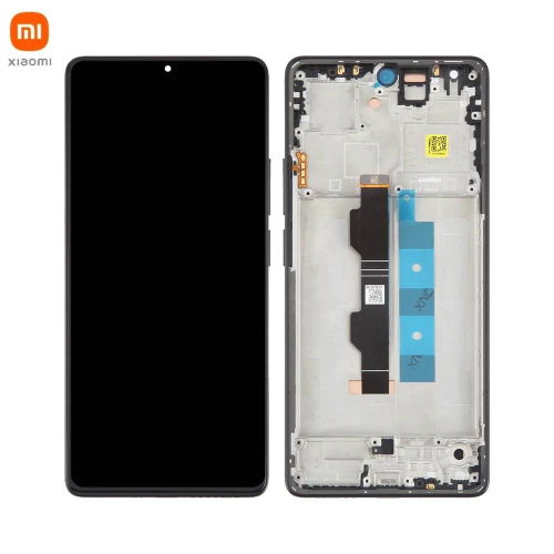 TOUCH SCREEN LCD SCHERMO ORIGINALE SERVICE PACK PER XIAOMI REDMI NOTE 13 PRO 4G / POCO M6 PRO 4G 2024 NERO BLACK TARNISH VETRO DISPLAY CON FRAME 56000300N600