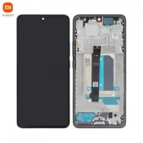 TOUCH SCREEN LCD SCHERMO ORIGINALE SERVICE PACK PER XIAOMI REDMI NOTE 14 PRO+ PLUS 5G 2025 NERO BLACK TARNISH VETRO DISPLAY CON FRAME 5600190O16U00
