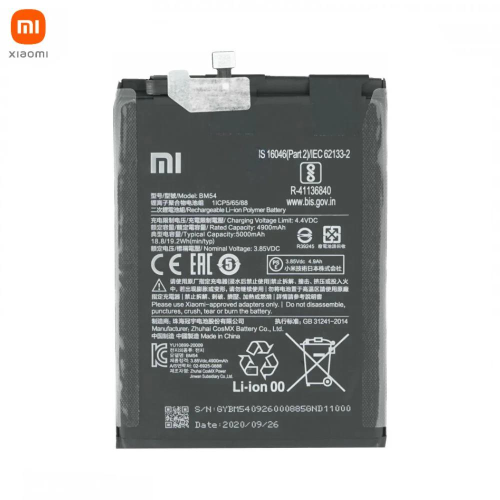 BATTERIA ORIGINALE SERVICE PACK BM54 PER XIAOMI REDMI NOTE 9T 5G 46020000491Y