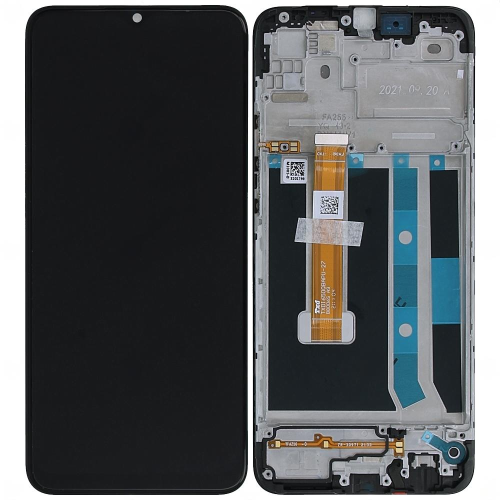 OPPO DISPLAY A15 A15S CPH2185 CPH2179 CON FRAME BLACK SERVICE PACK