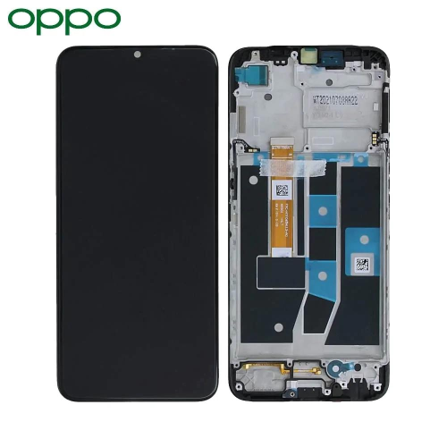 OPPO DISPLAY A16 CPH2185 / A16S CPH2271 CON FRAME BLACK SERVICE PACK