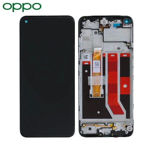 OPPO DISPLAY A53/A53s/ A32/A33 CPH2127 CPH2131 CON FRAME BLACK SERVICE PACK