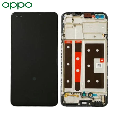 OPPO DISPLAY A93 4G / F17 Pro / Reno4 LITE CON FRAME BLACK SERVICE PACK