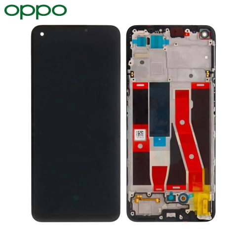 OPPO DISPLAY A94 4G / F19 Pro / Reno5 F / Reno5 LITE CON FRAME BLACK SERVICE PACK