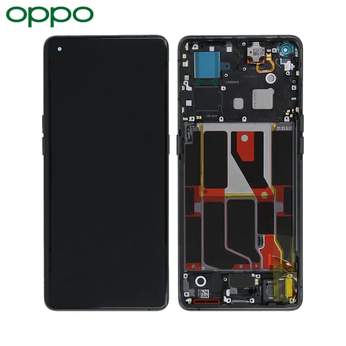 OPPO DISPLAY Find X5 CPH2307 CON FRAME BLACK SERVICE PACK