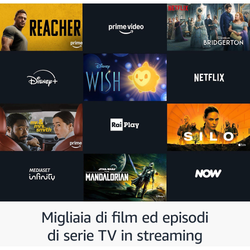 AMAZON Fire Stick TV 4K Wi-Fi 6, Dolby Vision/Atmos e HDR10+ (Ultimo modello)