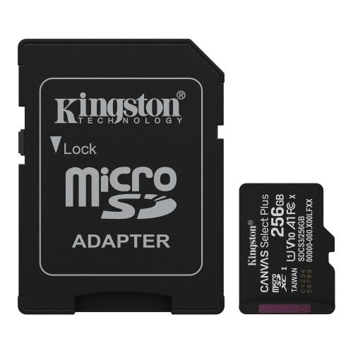 MEMORY CARD MICROSD 256GB KINGSTON CANVAS SELECT PLUS SDCS3/256GB