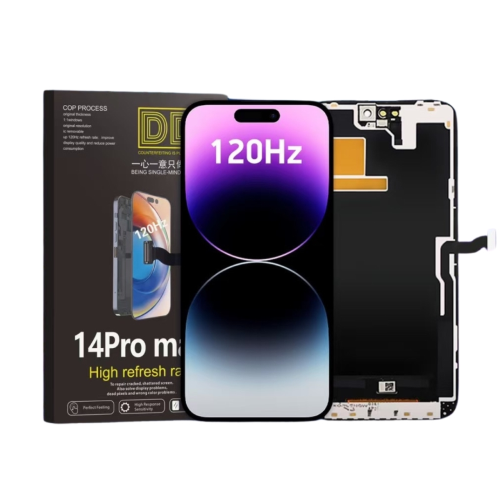DISPLAY LCD DD SOFT OLED PER APPLE IPHONE 14 PRO MAX TOUCH SCREEN VETRO SCHERMO FRAME NERO (IC Intercambiabile)