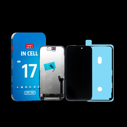 DISPLAY LCD ZY COF FHD INCELL PER APPLE IPHONE 17 TOUCH SCREEN VETRO SCHERMO FRAME NERO(IC INTERCAMBIABILE)
