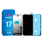 DISPLAY LCD ZY COF FHD INCELL PER APPLE IPHONE 17 TOUCH SCREEN VETRO SCHERMO FRAME NERO(IC INTERCAMBIABILE)