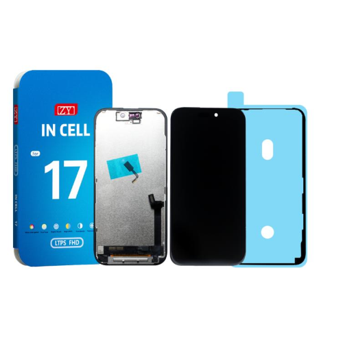 DISPLAY LCD ZY COF FHD INCELL PER APPLE IPHONE 17 TOUCH SCREEN VETRO SCHERMO FRAME NERO(IC INTERCAMBIABILE)