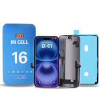 DISPLAY LCD ZY COF FHD INCELL PER APPLE IPHONE 16E TOUCH SCREEN VETRO SCHERMO FRAME NERO(IC INTERCAMBIABILE)