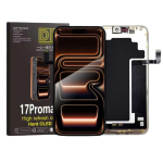 DISPLAY LCD DD HARD OLED PER APPLE IPHONE 17 PRO MAX TOUCH SCREEN VETRO SCHERMO FRAME NERO (IC Intercambiabile)
