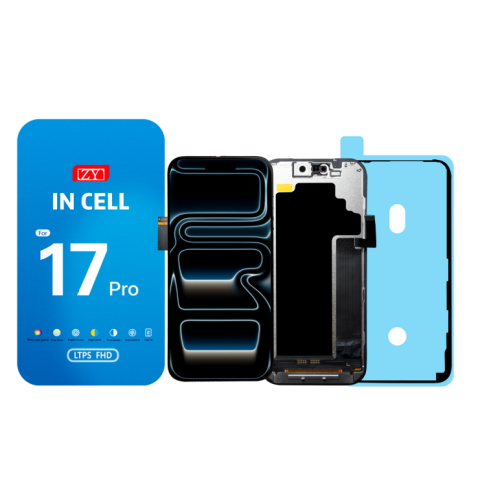DISPLAY LCD ZY COF FHD INCELL PER APPLE IPHONE 17 PRO TOUCH SCREEN VETRO SCHERMO FRAME NERO(IC INTERCAMBIABILE)