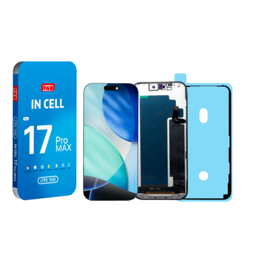 DISPLAY LCD ZY COF FHD INCELL PER APPLE IPHONE 17 PRO MAX TOUCH SCREEN VETRO SCHERMO FRAME NERO(IC INTERCAMBIABILE)